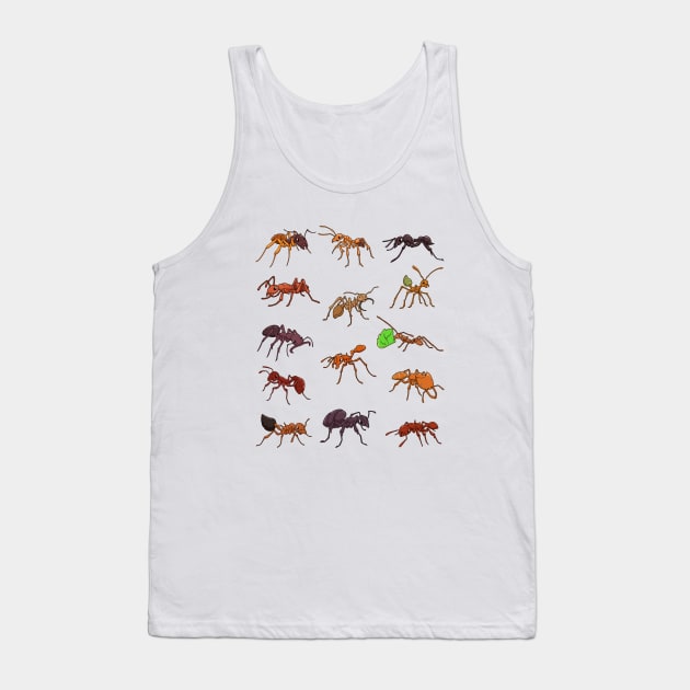 Many different species of ants Tank Top by Modern Medieval Design